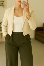 Genova Cropped Blazer - Image 3