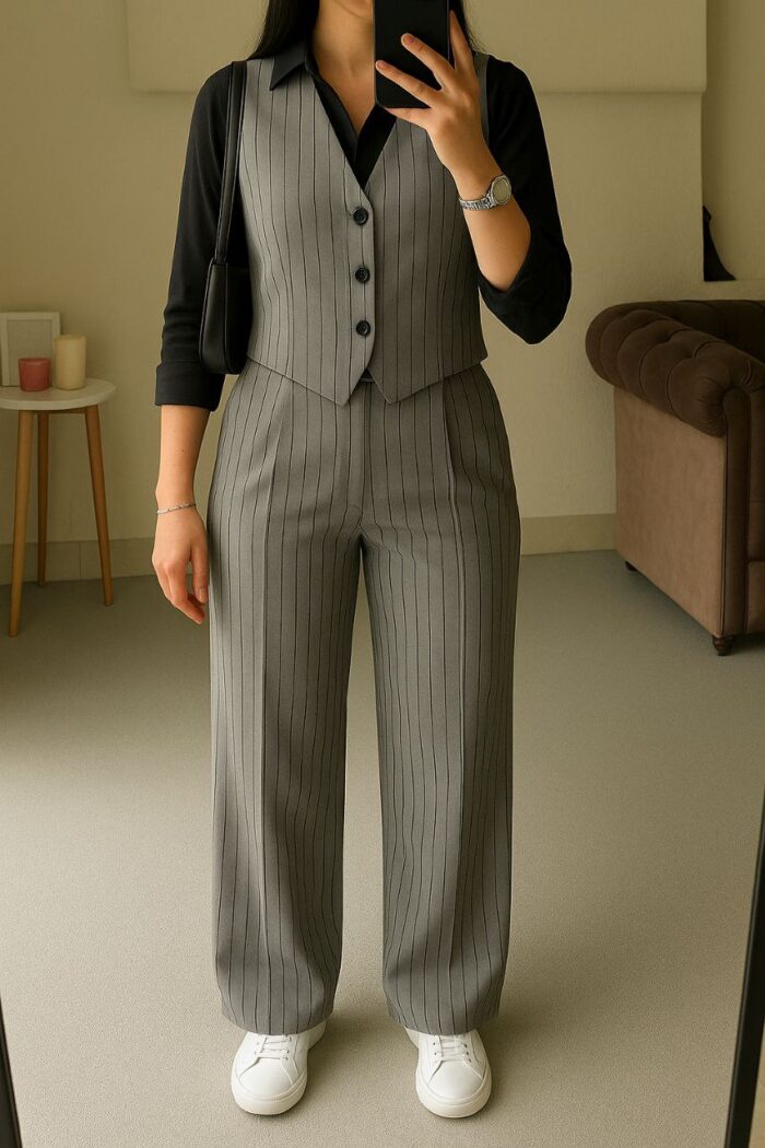 Genova Pinstripe Suit Set - Image 6
