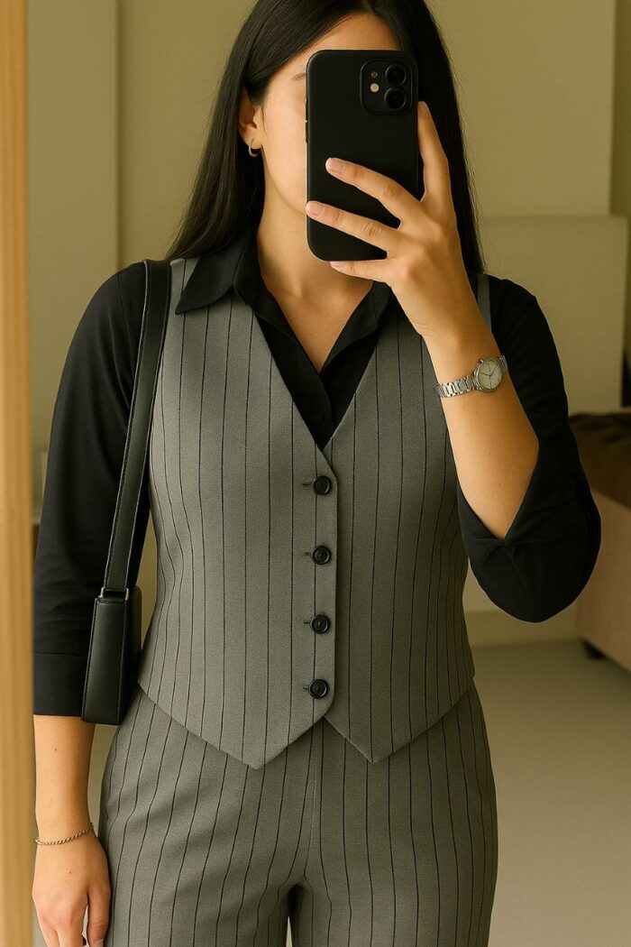 Genova Pinstripe Suit Set - Image 5