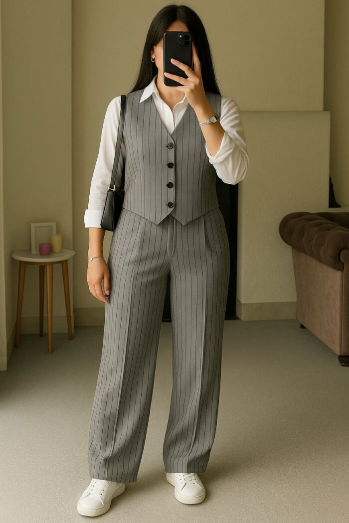 Genova Pinstripe Suit Set - Image 2