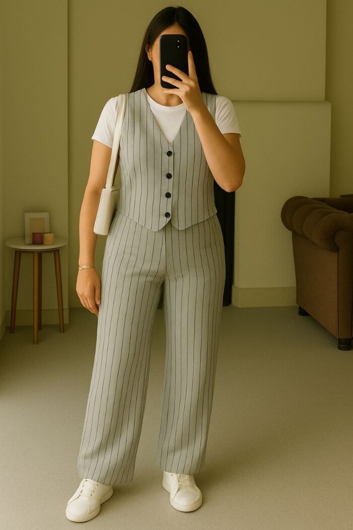 Genova Pinstripe Suit Set - Image 9