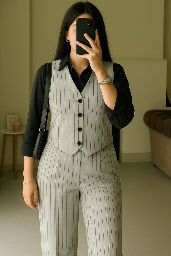 Genova Pinstripe Suit Set - Image 8
