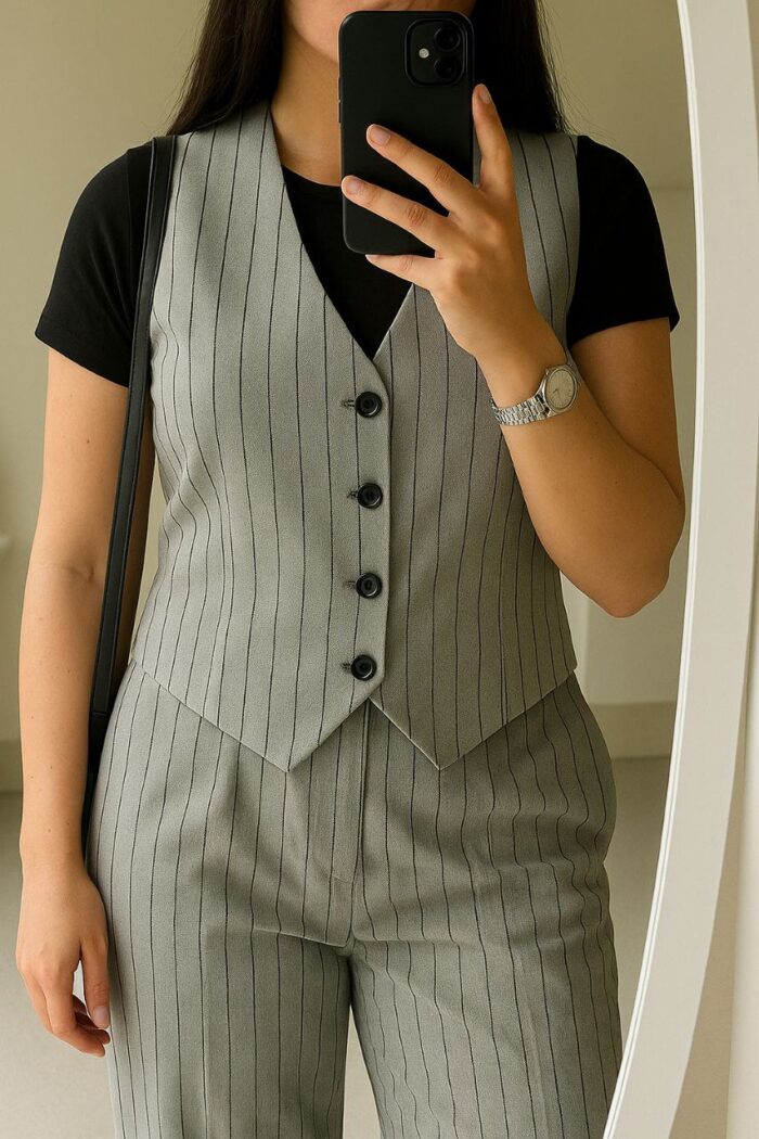 Genova Pinstripe Suit Set - Image 1
